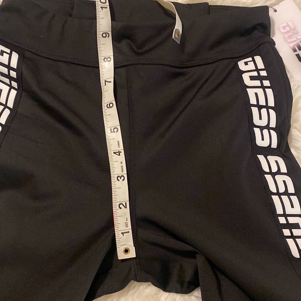 NWT GUESS Logo Mesh-Trim Leggings XS Black - Picture 5 of 9